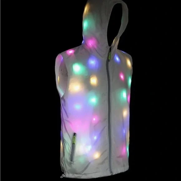 LED Light-Up Hooded Vest - Picture 1 of 2